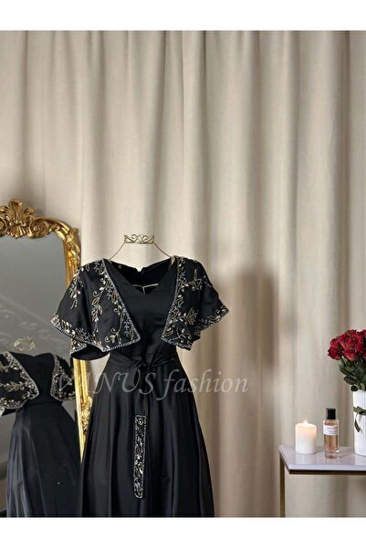 vanus fashion فستان سهرة طويل ( 2 لونين ) 4224