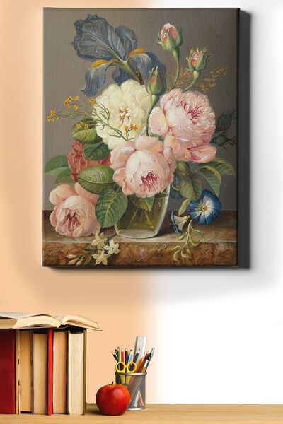 WebStyle Sayılarla Boyama Seti Kasnaklı Vazoda Çiçekler 50 X 65 Cm