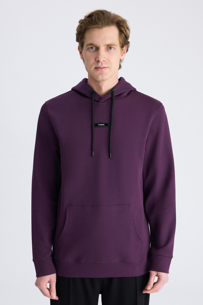 Twn Слім-фіт фіолетовий бавовняний світшот з гладкою в'язкою