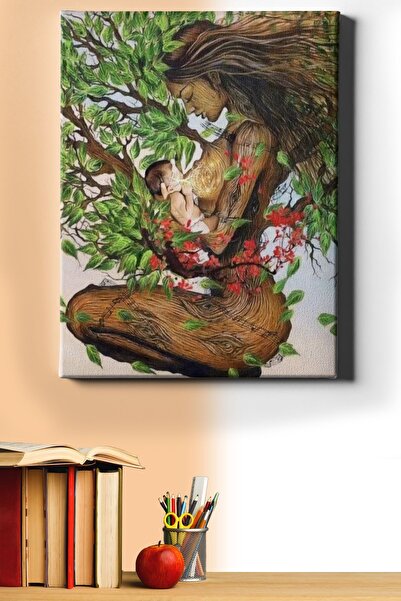 WebStyle Sayılarla Boyama Seti Kasnaklı Anne Ve Bebek 60 X 75 Cm