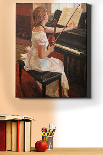 WebStyle Sayılarla Boyama Seti Kasnaklı Piyano Aşkı 60 X 75 Cm