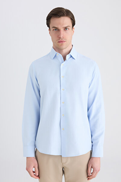 D'S Damat Ds Damat Regular Fit Blue Striped Shirt