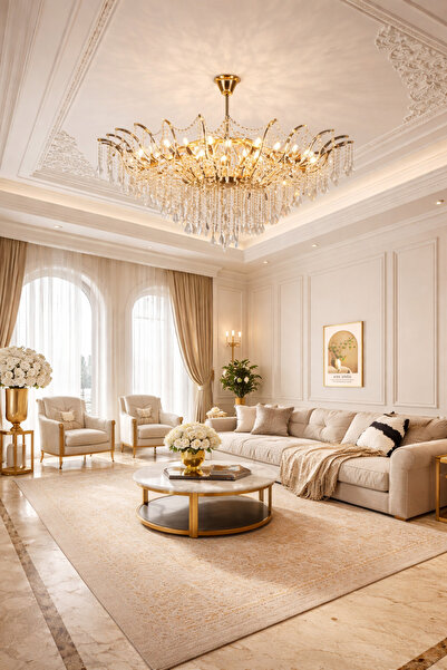 qwell نجف مودرن ذهبي E14*36L