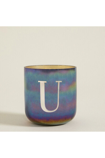 Chakra Metal Harfli Kokulu Mum Gunmetal