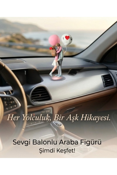 sudora إكسسوار داخلي للسيارة هدية للحبيب – زوج يحمل بالونًا ديكور رومانسي - 1...