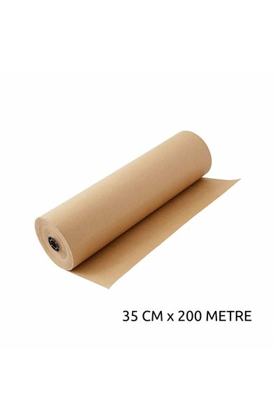 Lethe Design Kraft Rulo Ambalaj Kağıdı 35 cm x 200 metre, Paketleme, Çeyiz, H...