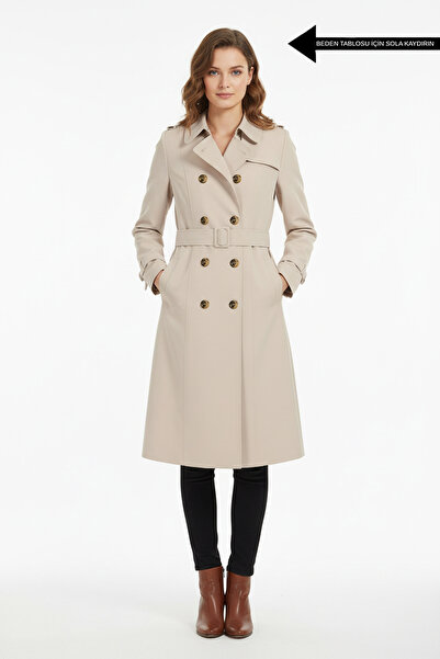 Soydan Güner Su Itici Özellikli, Kırışmaz Kumaş, Ara Boy, Astarlı, Kadın Tren...