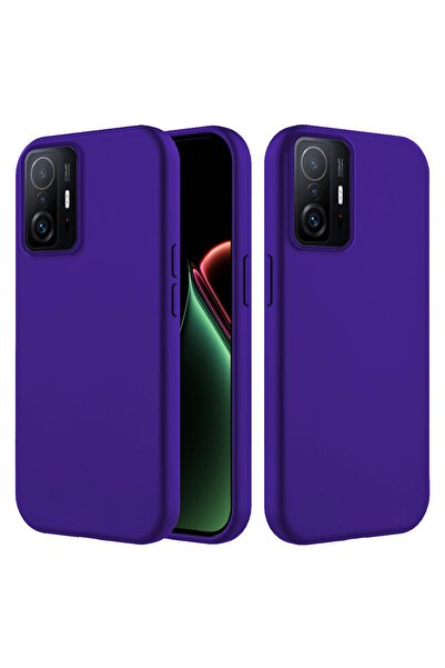 Zebana Xiaomi Mi 11T Uyumlu Kılıf İçi Kadife Silinebilir Lansman Kılıf Lacivert