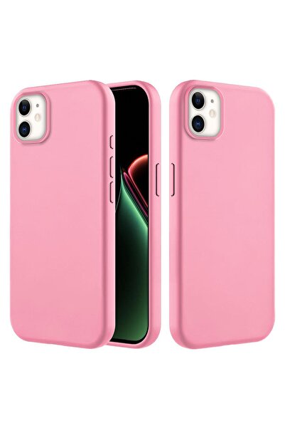 Zebana Apple iPhone 11 Uyumlu Kılıf İçi Kadife Silinebilir Lansman Kılıf Pembe