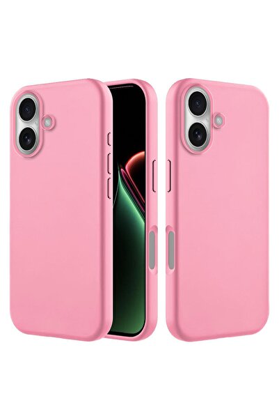 Zebana Apple iPhone 17 Uyumlu Kılıf İçi Kadife Silinebilir Lansman Kılıf Pembe