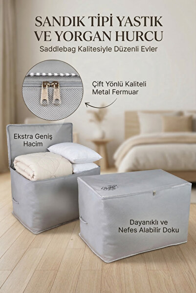 Textile sweet Sandık Tipi Yastık Yorgan Hurcu 75x45x45