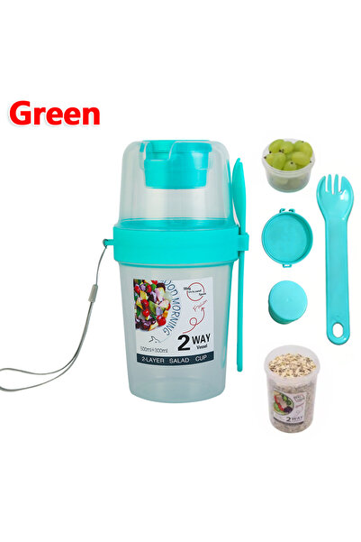 Choice أكواب إفطار خضراء سعة 800 مل، كوب سلطة للوجبات السريعة، وجبة خفيفة من ...