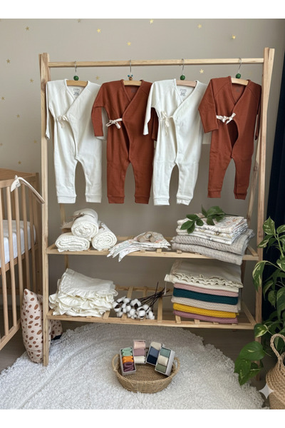 PURE BABY NATURA بذلة قميص مزدوجة الصدر
