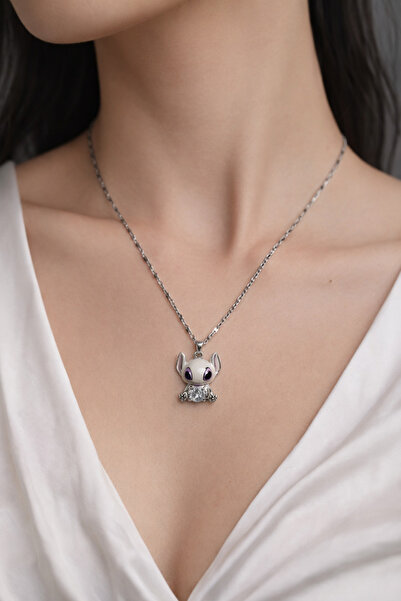 Sweet bunny Minimal Sevimli Figür Kolye – Zirkon Taş Detaylı