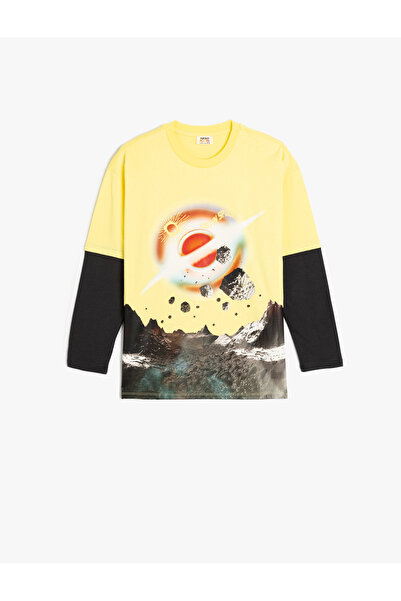 Koton Tricou galben pentru băiat 5WKB10392TK