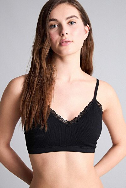 DeFacto Lace Detailed Detachable Cup Detachable Pad Non-wired T-Shirt Bra G17...