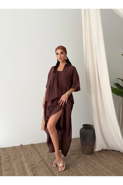 Mui Women's Collar Ruched Dress