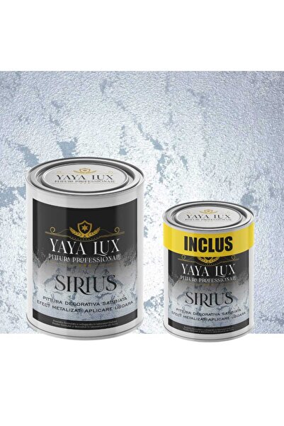 YaYa Color Pachet 2 L + 1 L Inclus, Vopsea Decorativa de Lux - Sirius Argintiu