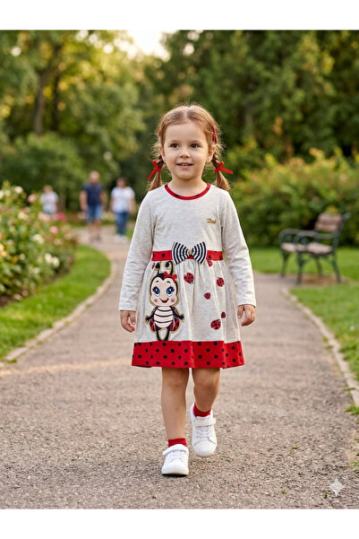 esmababykids Bee Printed Girl's Combed Cotton Dress
