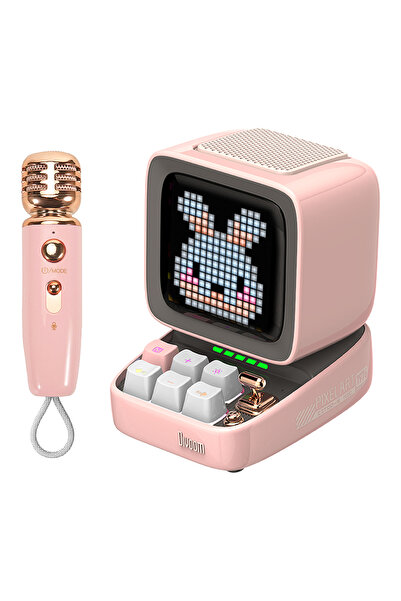 DIVOOM Ditoo 5-Mic Karaoke Mikrofonlu Uyarlanabilir Piksel Ekranlı Bluetooth ...