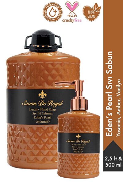 Savon De Royal Eden's Pearl Luxury Sıvı Sabun 2,5 lt & 500 ml | Yasemin, Ambe...