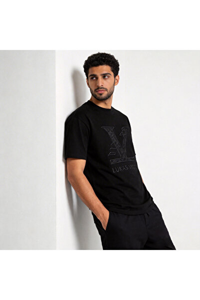 OrientC تيشيرت قطن ثقيل الوزن 260 غرام مزين بحروف بارزة، مناسب للجنسين