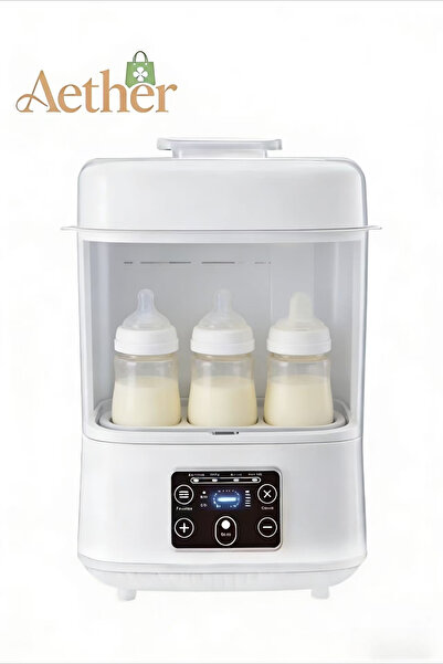Aether معقم زجاجات الأطفال 5 في 1، سخان زجاجات كهربائي، مجفف، نوع عالمي