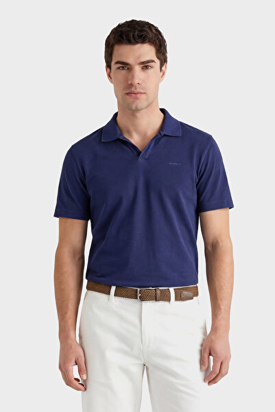 Gant Erkek Mavi Regular Fit Polo Yaka T-Shirt