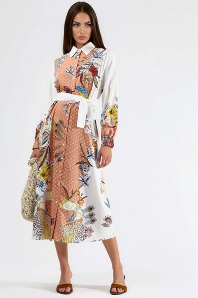 Hiccup Μακρύ φόρεμα με κουμπιά MSN Με φλοράλ μοτίβο