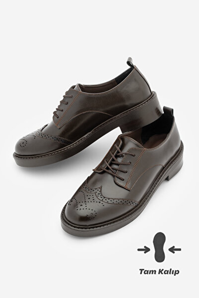 Marjin حذاء أكسفورد نسائي برباط ذو وجهين للاستخدام اليومي من سيندو بني