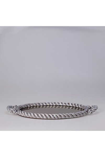 Selim Rope Mirrored Tray Silver