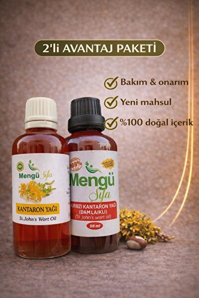 mengü şifa 50ml Sarı Kantaron (KANTORON) 50ml Kırmızı Kantaron Yagı 50ml 2lı ...