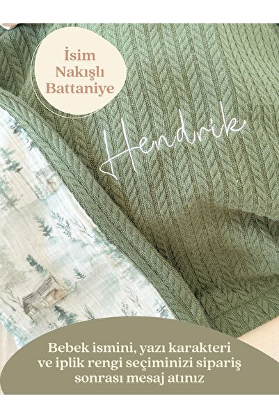 Mouliss %100 Pamuk Waffle Yumuşak Dokulu Bebek Battaniyesi 80x75 cm - Kişiye ...