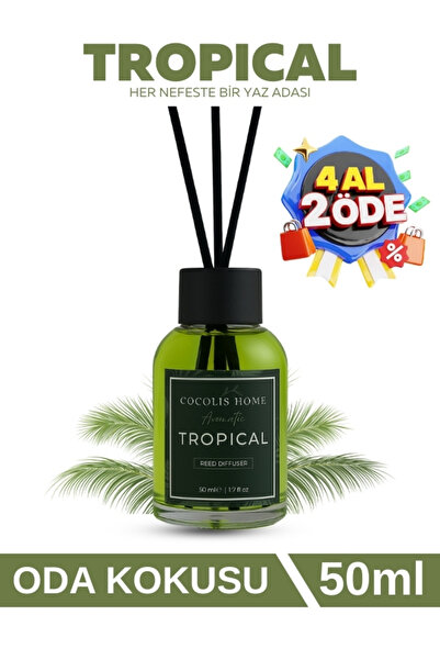 Cocolis Home Tropical Reed Diffuser 50ml Tropikal Çubuklu Oda Kokusu