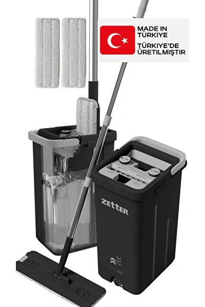 Zetter Paspas ve Mop Temizlik Seti M, 10 L Kova, Kolay Sıkmalı Mikrofiber Mop...