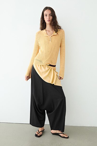 Massimo Dutti Detaylı yakalı triko kazak