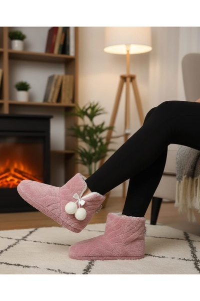 RedPlay Kadın Panduf Kışlık Ev Botu Ev Ayakkabısı Su Yolu Velsoft Sesiz Taban