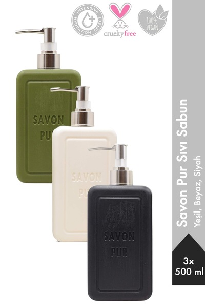 Savon De Royal Savon Pur Luxury Sıvı Sabun Karma Paket 500 ml 3 Adet |Yeşil, ...