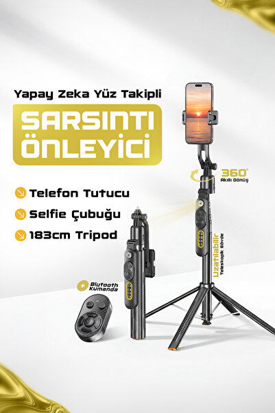 EN SİGA Yapay Zeka Yüz Takipli Sarsıntı Önleyici Telefon Tutucu Uzatılabilir ...