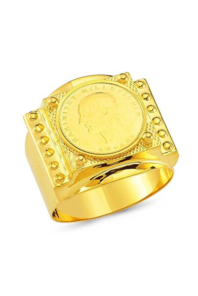 Altınbeyi 22 Ayar Ata Çeyrek Altınlı Erkek Şövalye Yüzük