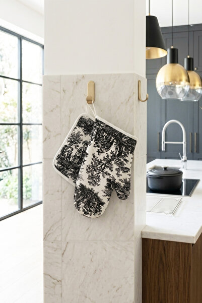 aymira home 2-Piece Kitchen Glove Set French Country Pattern Thermally Insula...