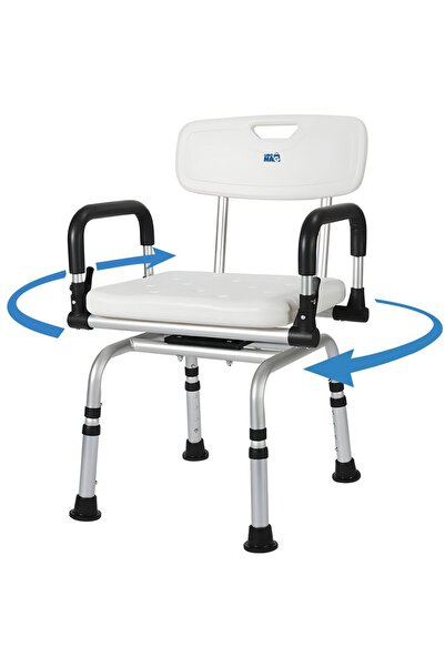 Linomag Scaun de duș rotativ la 360° Linomag®, reglabil, șezut moale, spătar,...