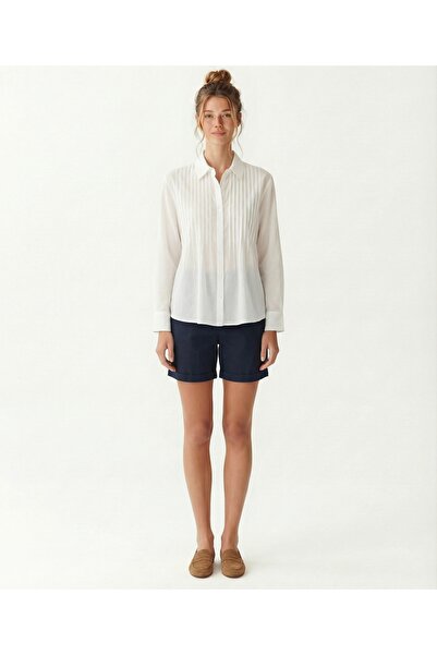 Yargıcı Wide Shirt Collar Long Sleeve Shirt