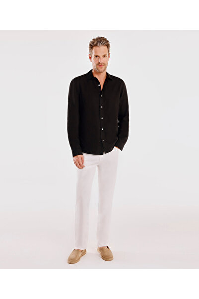 Yargıcı Erkek Keten Gömlek