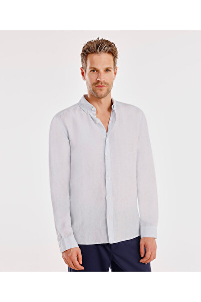 Yargıcı Regular Fit Keten Gömlek