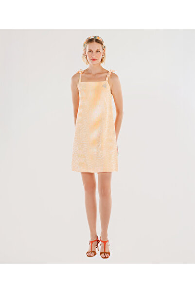 Yargıcı Strappy Embroidery Detailed Short Dress