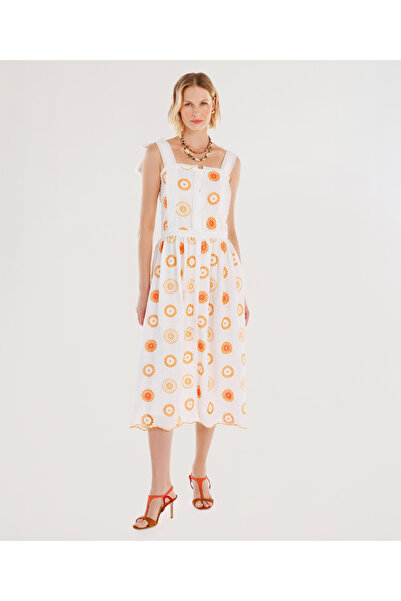 Yargıcı Embroidery Detailed Sleeveless Long Dress