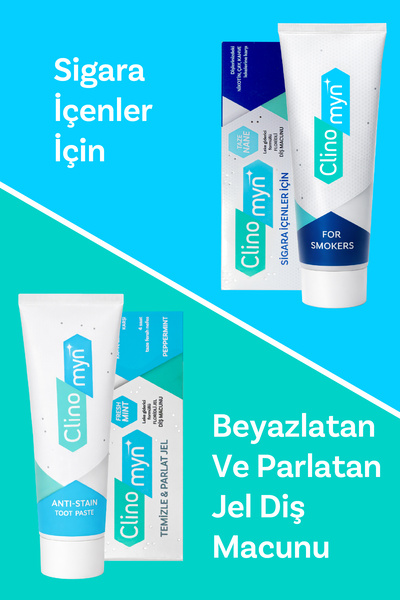Clinomyn Fresh Diş Beyazlatan Ve Parlatan Jel Diş Macunu 75 ml Smokers Diş Be...