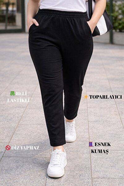 CEDY DENIM Black Large Size High Waist Steel Knitted En-Length Lycra Skinny L...