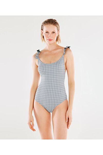 Yargıcı Fırfır Askılı Mayo